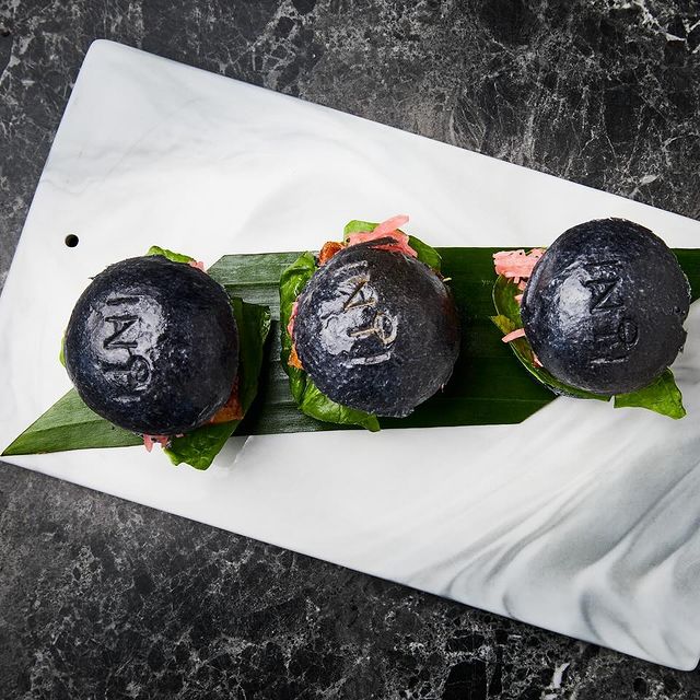 INTI miniature black bao burgers