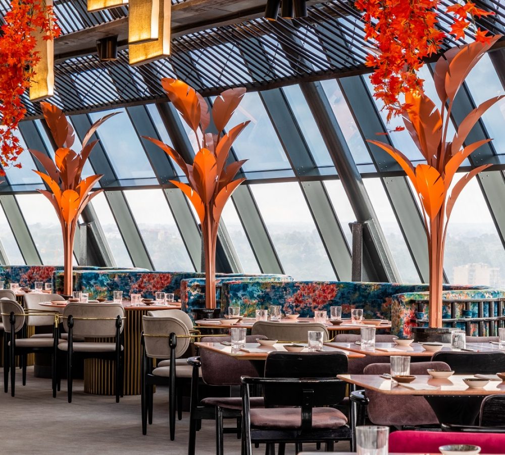 INTI restaurant interior overlooking Nairobi